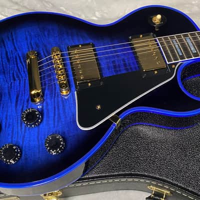 Immagine NEW! Gibson Dealer Select Custom Shop Les Paul Custom Blue Widow AAA Figured Flame Top - Authorized Dealer - 10.25lbs - G07682 - 4