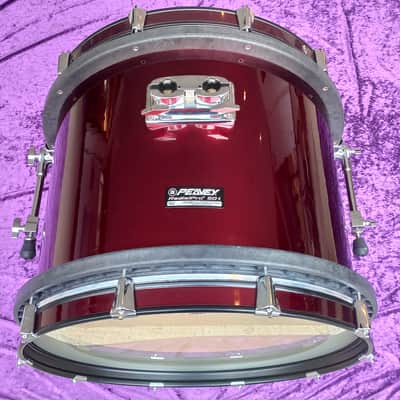 Peavey bass drum Radial PRO 501 22" * strong loud tone * double-braced hardware * fine wine red metallic finish*rare/hard to find... image 2
