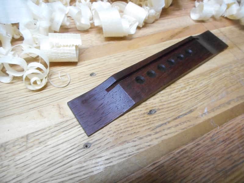 Martin Style Brazilian Rosewood Straight Bridge image 1