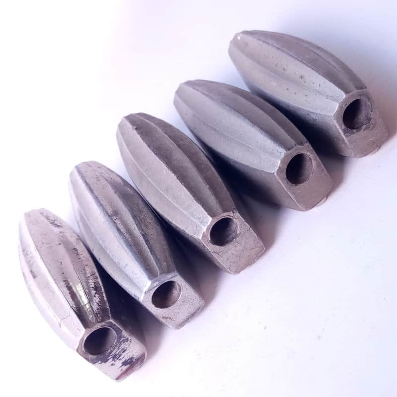 Slingerland 5x Cigar/Streamline Floor Tom Drum Lugs Radio King Nickel Vintage40s image 1