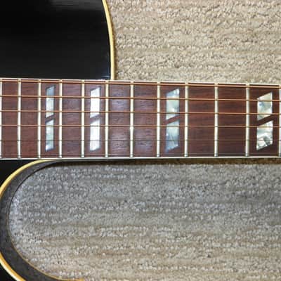 1986 Gibson Black Acoustic Guitar Prototype_(Chet Atkins?)_Thin Body_Sharp Cutaway_Original Case image 3