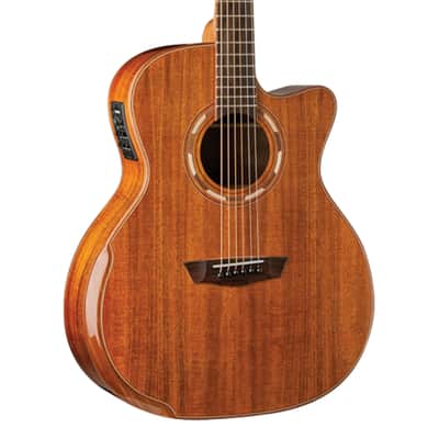 Washburn Comfort Series WCG55CE Koa Electroacoustic Guitar image 1