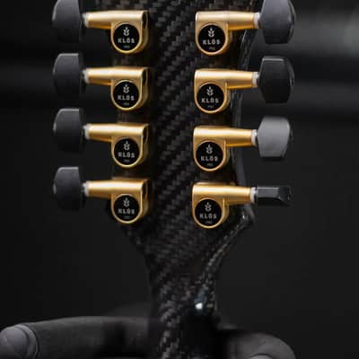KLOS Full Carbon F-Style DAE EQ Acoustic/Electric Mandolin - Gold Hardware with Fiberglass Hardshell Case image 7