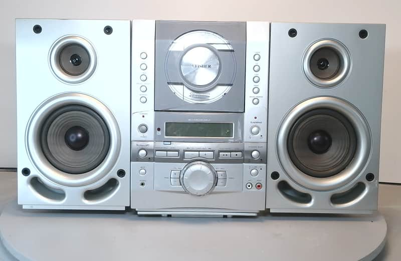 Fisher SLIM-1500 Compact Shelf Stereo CD AM FM Boombox Mini System image 1