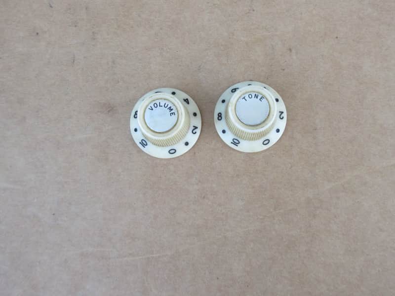 Vintage Pair of Teisco Cameo 1960s Guitar Knobs Fits Kent Kawai Polaris Aria image 1
