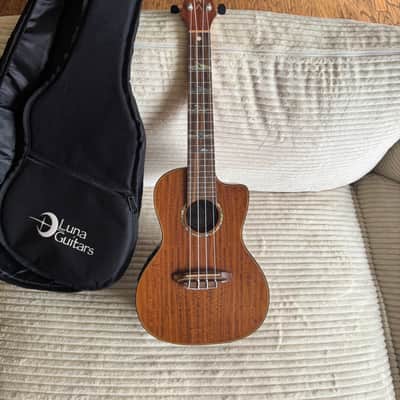 Luna High-Tide Koa Concert Ukulele 2010s - Natural image 2