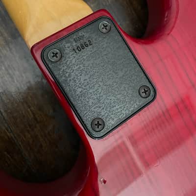 Rare 1980s ESP P-Bass Electric Bass Transparent Red MIJ Japan image 15