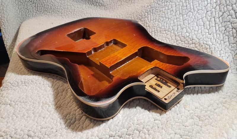 Unique 1 of a kind- Heavy Relic-Double bound, USA made Roasted Alder body,Quilt maple top. Made for a Jazzmaster neck.# QMJM-R1. image 1
