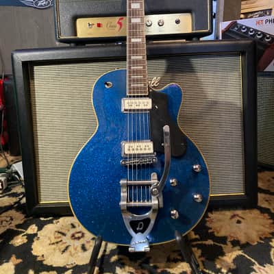 DeArmond By Guild M-77T Singlecut MIK c. 1999 - Blue Sparkle image 3