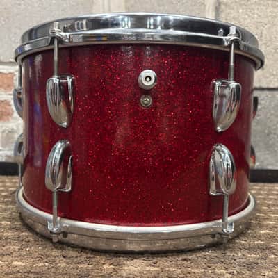 Vintage 1965 Slingerland Tom Drum 8 x 12 Red Sparkle image 3
