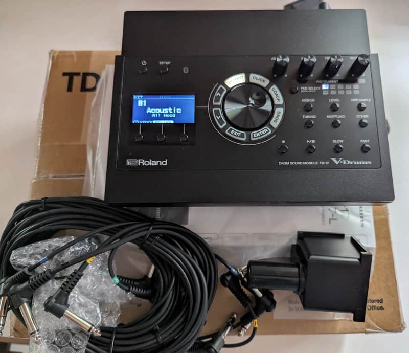Roland TD-17 Drum Sound Module w/ Kit Expansion Packs + Original Packaging image 1