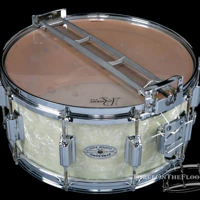 1967 Rogers Dynasonic Snare Drum White Marine Pearl : 6.5 x 14 image 14
