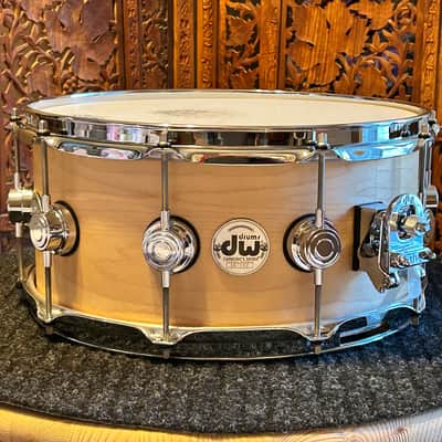Drum Workshop DW Drums Collector's Series Natural Satin 10+6 Maple 6.5x14 snare drum image 4