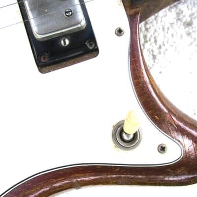 Gibson Epiphone Wilshire Guitar, 1965, Rare Red Fox Finish, 2 Mini HB Pickups. Case, All Original image 9