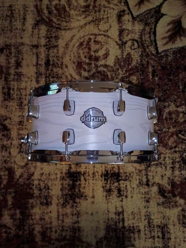 Ddrum Dominion birch - Paper white 6.5x14 snare drum