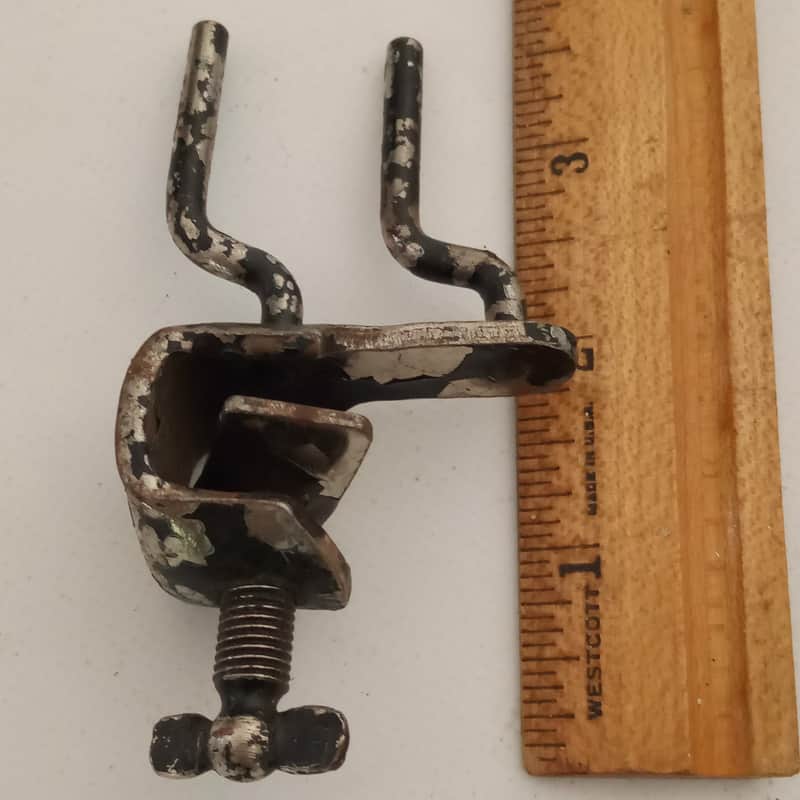 *Gretsch Clamp-On Wood Block Bass Drum Hoop-Mount Vintage 30s Broadkaster Nickel image 1