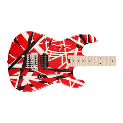 EVH Striped Series 6-String Electric Guitar (Red with Black Stripes) with Case image 5