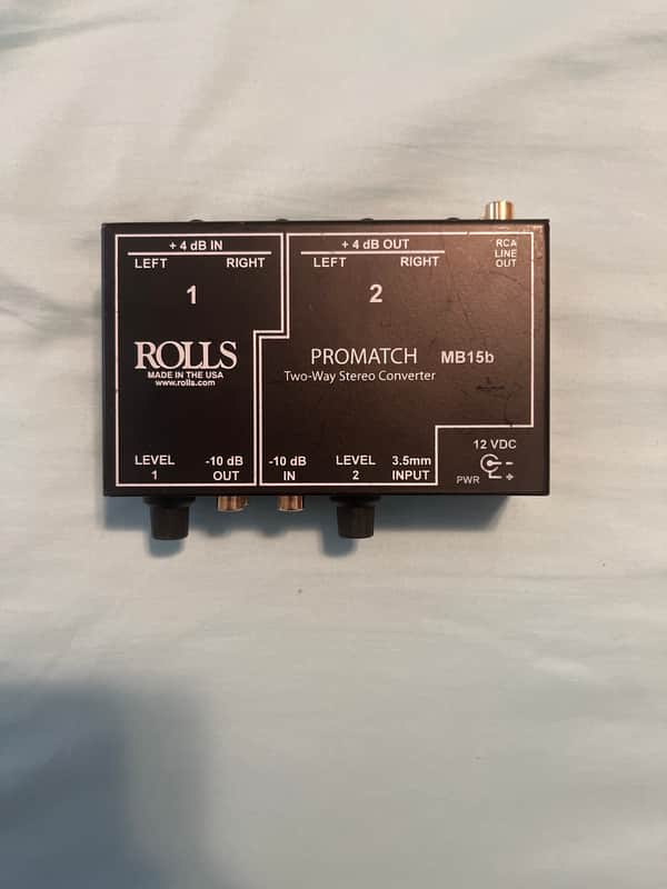 Rolls MB15b ProMatch Two-Way Stereo Converter 2020s - Black image 1