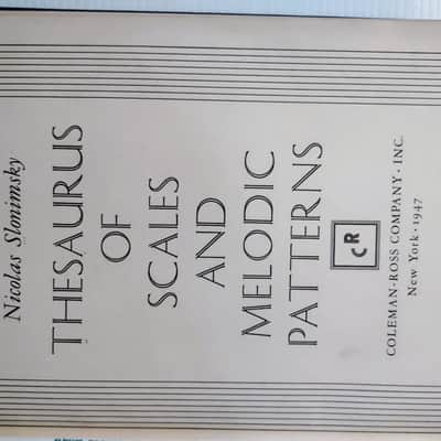 Thesaurus Of Scales and Melodic Patterns by Nicolas Slonimsky in hardback, 1st Edition, 1947 image 4