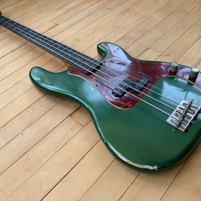 1962 Fender Precision Bass Guitar Sherwood Green image 11