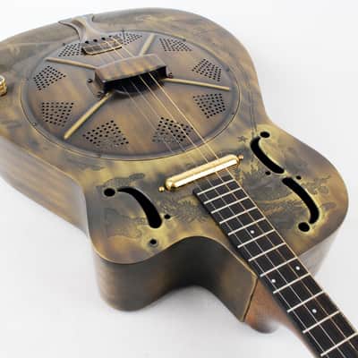 Ozark 3616t Deluxe Tenor Resonator Guitar in Bronze image 3
