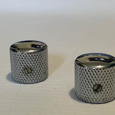 2000's Japan Jackson Dinky Guitar Chrome Dome Metal Volume Set Screw Knob Set image 1