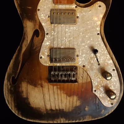 Tab Benoit Telecaster STYLE guitar! Heavy Relic Roadworn Country-Punk Thinline PROJECT! image 2