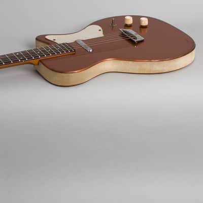 Silvertone Model 1417L Semi-Hollow Body Electric Guitar, made by Danelectro (1959), ser. #1049, black hard shell case. image 7