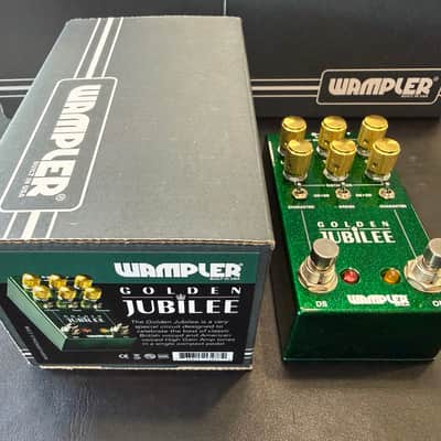 Wampler Golden Jubilee Overdrive Distortion Pedal  - British + American tones- Evergreen Emerald Sparkle- New! image 2