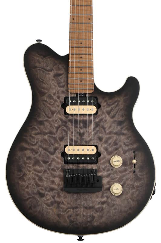 Ernie Ball Music Man Axis Super Sport Electric Guitar - Charcoal Cloud Quilt image 1