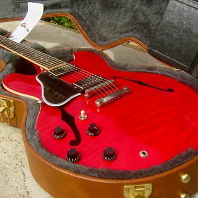 ♚ GEM !♚ 2013 Gibson ES-335 Dot Figured LEFT HANDED ♚ CHERRY 'AAA' FLAME ♚ 60's Neck *Lefty image 3