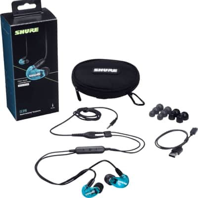 Shure SE215 Single Driver In-Ear Monitors, Special Edition Blue image 6