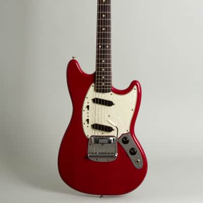 Fender  Mustang Solid Body Electric Guitar (1965), ser. #L41193, original grey hard shell case. image 1