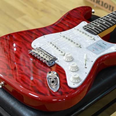 Fender 2024 Collection Stratocaster Made In Japan Hybrid II - Quilt Red Beryl - Incl Gig Bag image 3