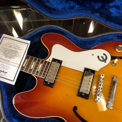 Epiphone Elitist 1966 Custom Riviera 2000 - Honey Burst | Reverb