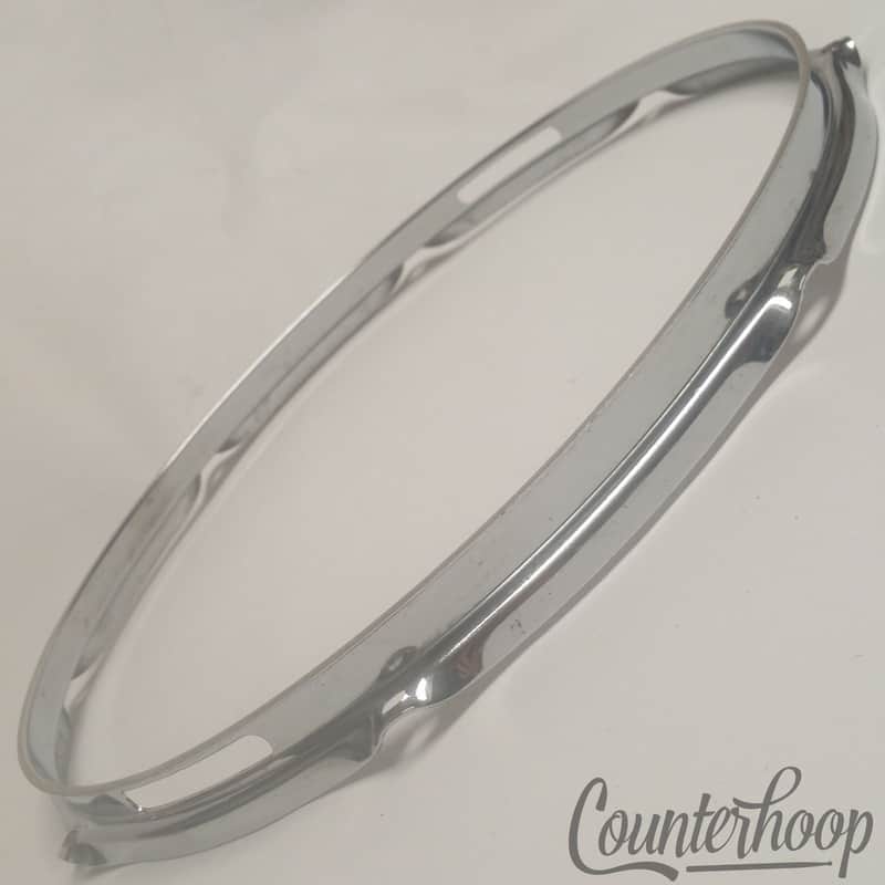 Ludwig 16" Marching Snare Drum Resonant Rim/Hoop 8-Lug Chrome Vintage 60s USA image 1