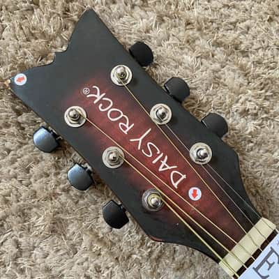 Daisy Rock Daisy Rock Red Burst Acoustic Guitar, Tiger Maple Top, Mahogany Neck, Rosewood Fingerboard - Red image 6
