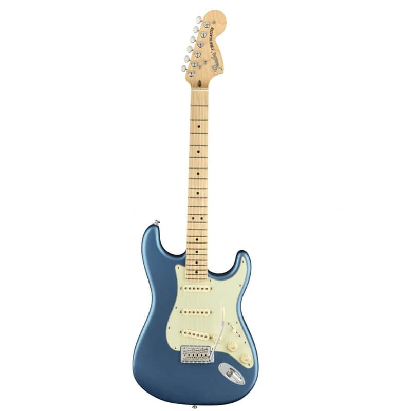 Fender American Performer Stratocaster Electric Guitar Maple FB, Satin Lake Placid Blue image 1