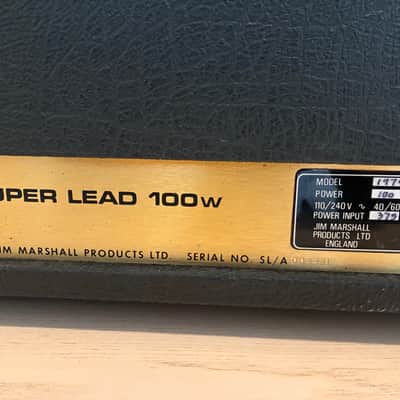 Marshall JMP 1959 MK II Super Lead 2-Channel 100-Watt Guitar Amp Head 1975 - 1981 - Black image 9