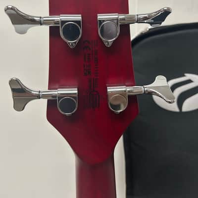 Washburn SB4R Wing Series Scavenger Bass - Trans Red w/Free Gigbag image 5