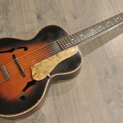 1940's S.S. Stewart by Harmony H1328 Archtop Guitar- Fancy Inlay Binding image 1