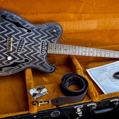 Dax&Co. Ironhorse 2022 Black/Steel Etched Zig-Zag Guitar W/ Hardshell Case & COA! image 2