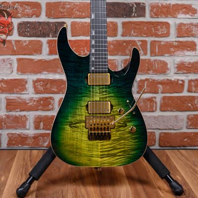 ESP Original Series M-II CTM FM FR Flame Maple Top Turquoise Green Tear Drop 2025 w/OHSC image 1