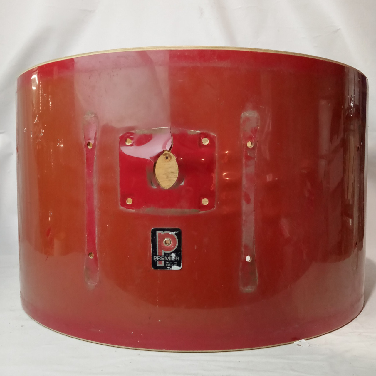 Premier 14x24" Elite Bass Drum Shell Vintage 70s 3Ply Birch Polychromatic Red UK — main photograph