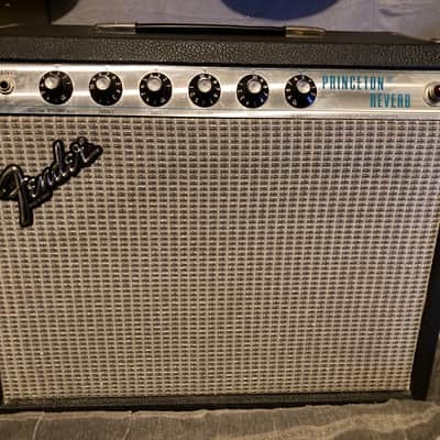 free shipping-Fender Princeton Reverb 15-Watt 1x10" Guitar Combo 1977 - 1980 - Silverface image 1
