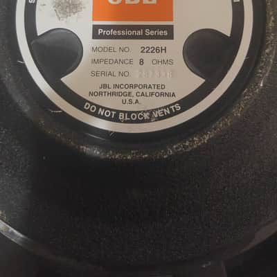 JBL 2226H 15" Subwoofers   /Tested/ image 2