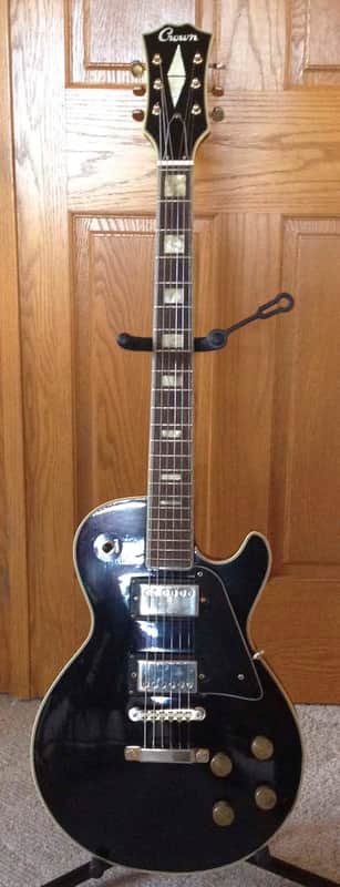 Crown Les Paul Custom 70's Black Made in Japan image 1