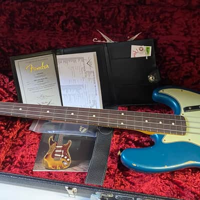 NEW Old Stock! 2022 Fender Custom Shop '60 Jazz Bass Relic - Ocean Turquoise - 9.6 lbs - Authorized Dealer - R121248 image 10