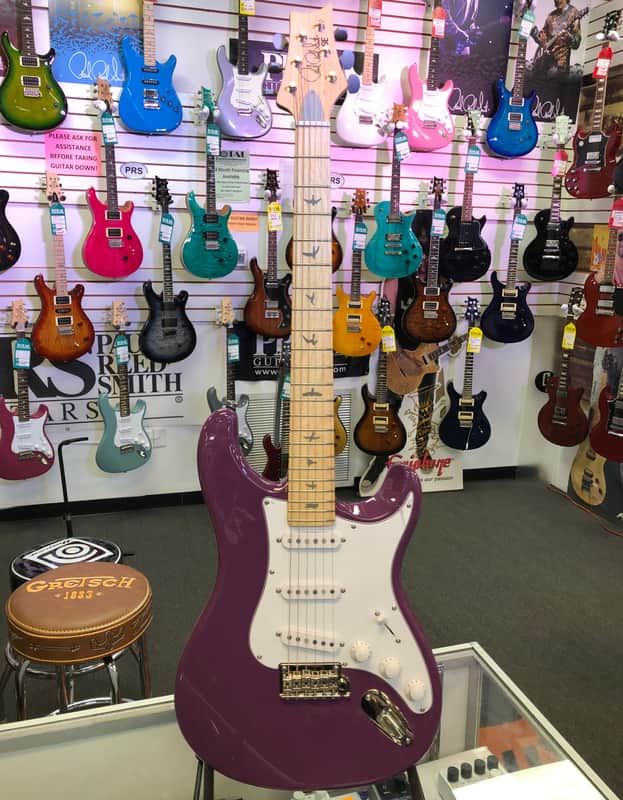 PRS SE Silver Sky Electric, Summit Purple. Maple Fingerboard with Gig Bag image 1