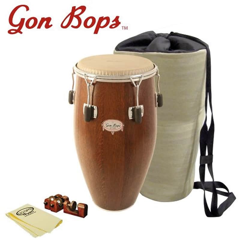 Gon Bops California Series 13.25" Super Tumba (CA1325MS) - Mahogany - Includes: Universal Conga Risers, GoDpsMusic Polish Cloth and Carrying Bag image 1